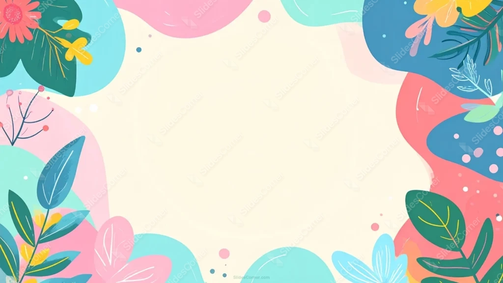 Cute Colorful Background For Google Slides With Bold Blooms Cute Colorful Background For Google Slides With Bold Blooms