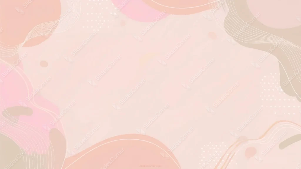 Cute Pastel Background For Google Slides With Corner Wave Frames Cute Pastel Background For Google Slides With Corner Wave Frames