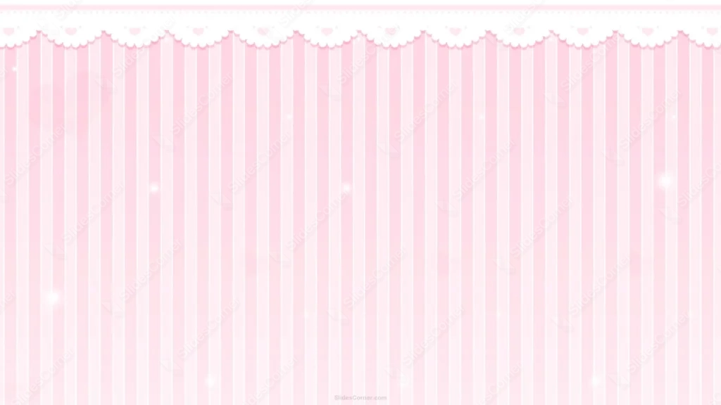 Cute Pink Stripes Background For Slides With Lace And Hearts Cute Pink Stripes Background For Slides With Lace And Hearts