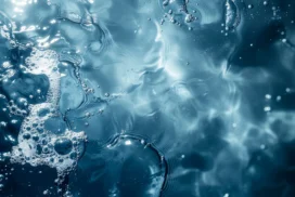 Water Background For PowerPoint With Rippling Bubble Clusters