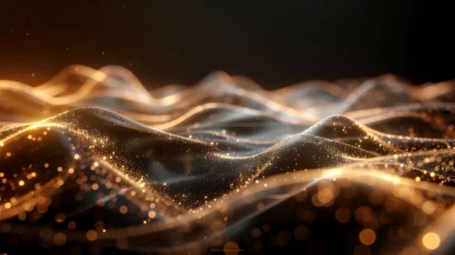 Elegant Background PPT With Golden Particle Dune Waves Elegant Background PPT With Golden Particle Dune Waves