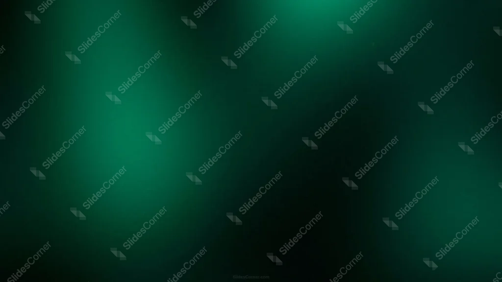 Dark Green Background For PowerPoint With An Emerald Glow