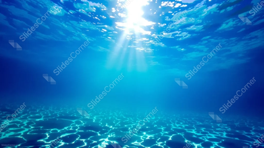 Underwater Ocean Background For PowerPoint With A Cracked Sandy Seafloor Underwater Ocean Background For PowerPoint With A Cracked Sandy Seafloor