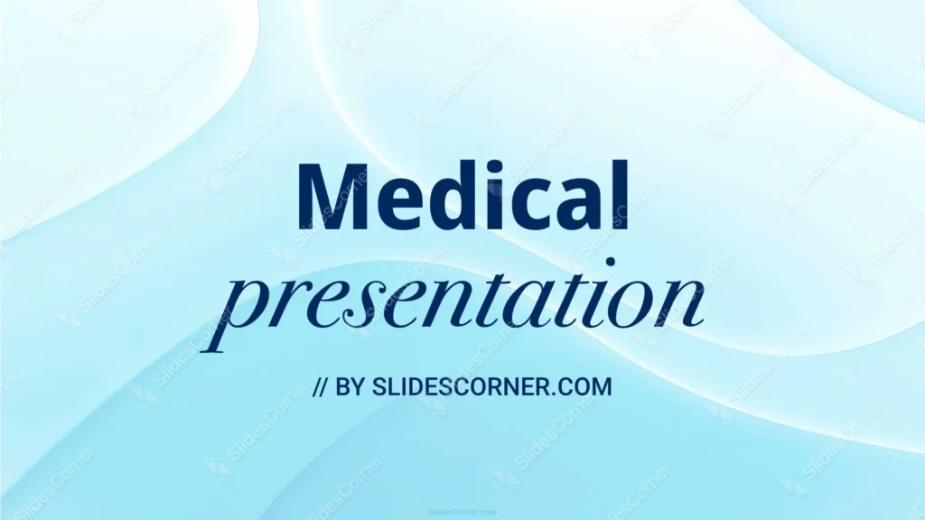 Medical Background for PowerPoint with Soft Blue Waves