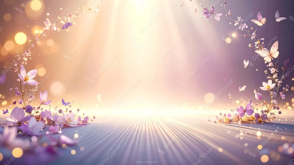 Magical Fantasy Background For Google Slides With Butterflies Magical Fantasy Background For Google Slides With Butterflies