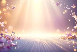 Magical Fantasy Background For Google Slides With Butterflies