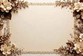 Elegant Vintage Frame Background For PowerPoint With A Jeweled Border