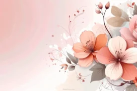 Classy Elegant Floral PowerPoint Background With A Radial Glow