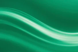 Green Silk Background For PowerPoint With A Glowing Light Wave
