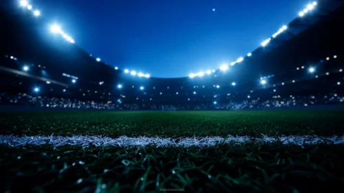 Football Stadium Background With Blazing Lights for World Cup 2026 Football Stadium Background With Blazing Lights for World Cup 2026