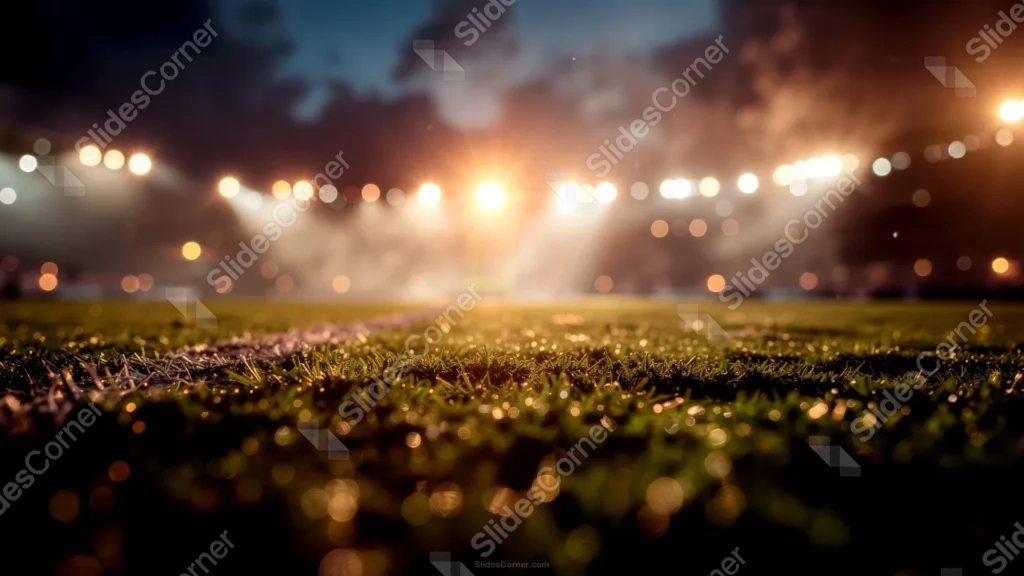 Football Stadium Background For PowerPoint With Hazy Night Lights Football Stadium Background For PowerPoint With Hazy Night Lights
