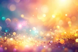 Gold Bokeh Background For PowerPoint With A Glittering Light Dust Ridge