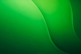 Green Background For PowerPoint With A Glossy Lime Wave