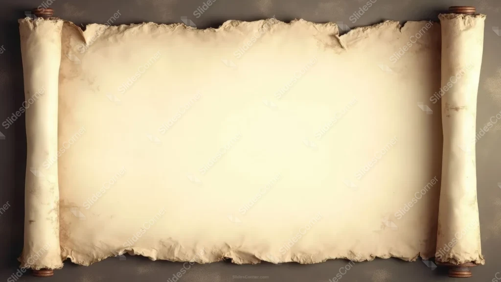 History Background for PPT with Aged Scroll
