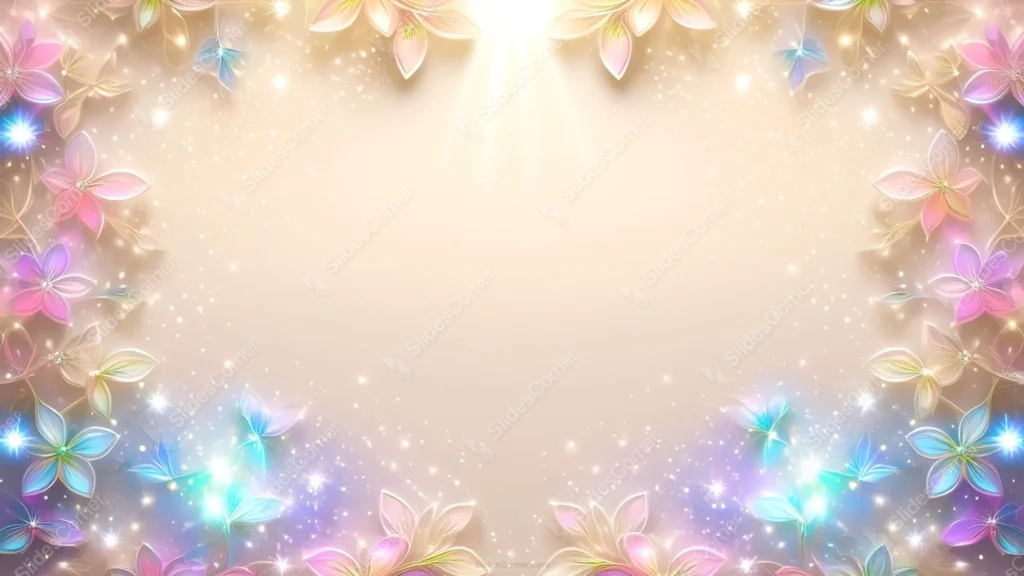 Aesthetic Floral Background For PowerPoint With Glowing Petals Aesthetic Floral Background For PowerPoint With Glowing Petals