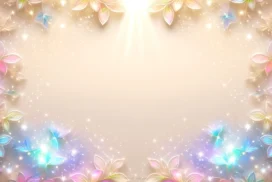 Aesthetic Floral Background For PowerPoint With Glowing Petals