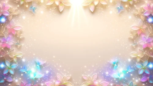 Aesthetic Floral Background For PowerPoint With Glowing Petals Aesthetic Floral Background For PowerPoint With Glowing Petals