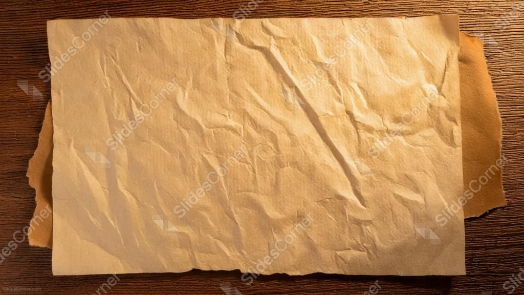 Kraft Paper Background For PowerPoint With A Torn Edge On Wood Kraft Paper Background For PowerPoint With A Torn Edge On Wood