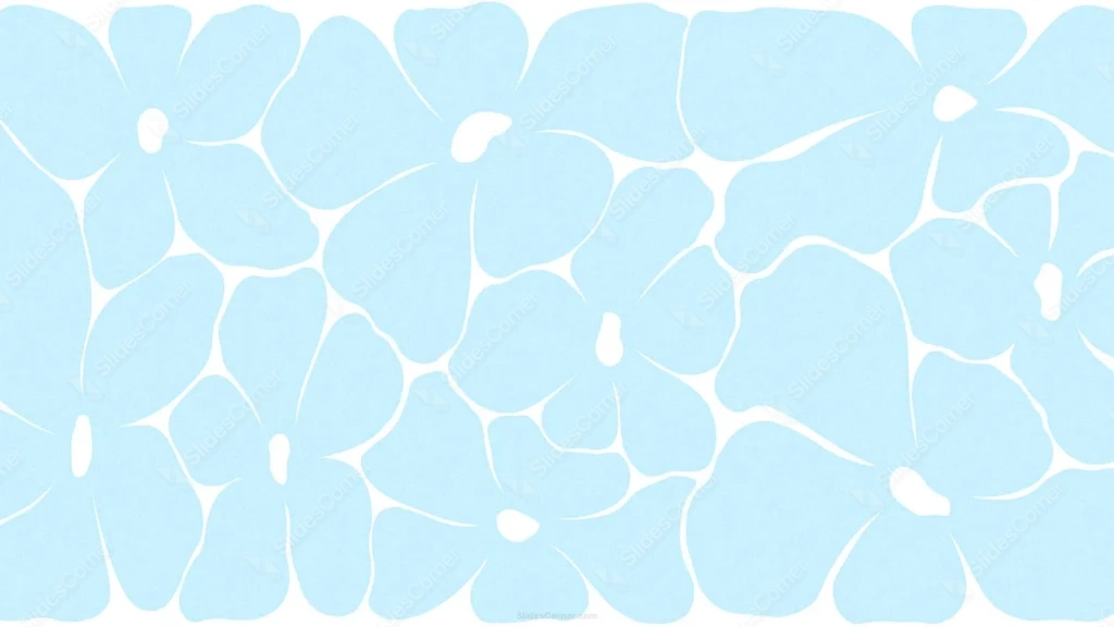 Light Blue Abstract Border Background For Slides With Bold Daisies Light Blue Abstract Border Background For Slides With Bold Daisies
