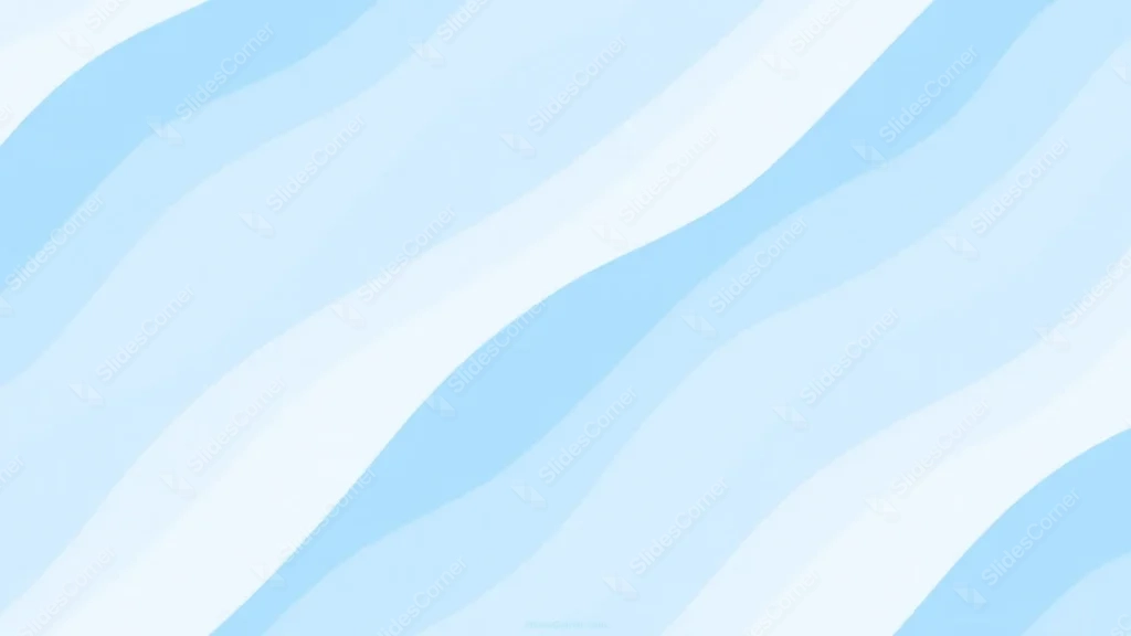 Light Blue Wavy Background For PowerPoint With Diagonal Ribbons