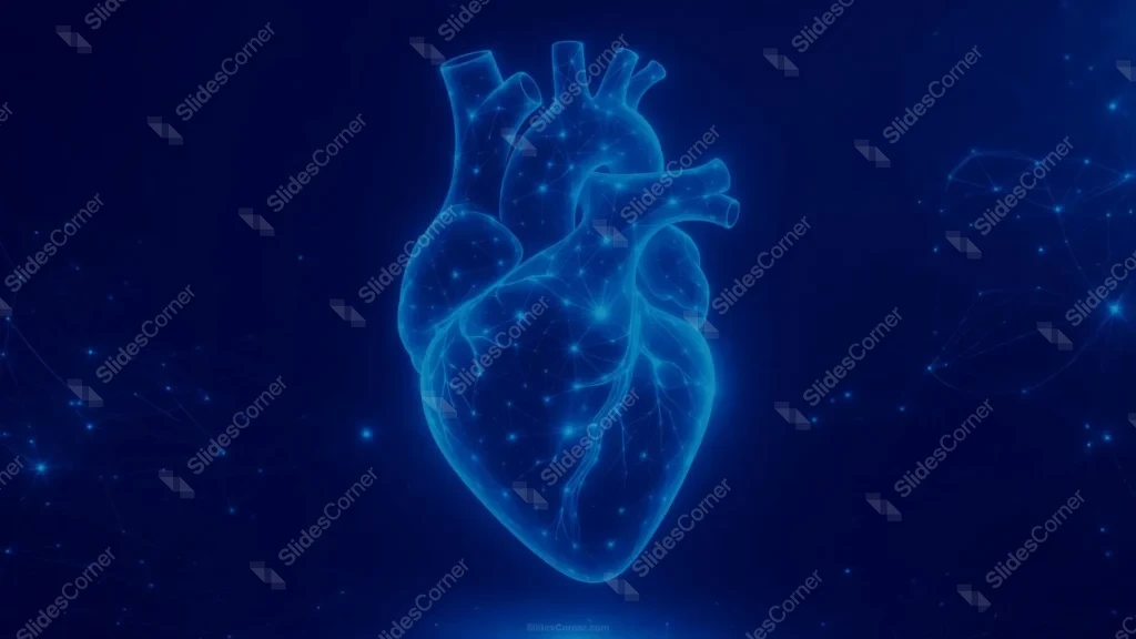 Medical Background for PowerPoint with a Glowing Heart
