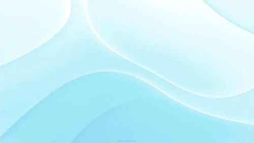 Medical background for PowerPoint with soft sky blue and white flowing waves in a clean, minimal clinical style, in HD 16:9 for presentations