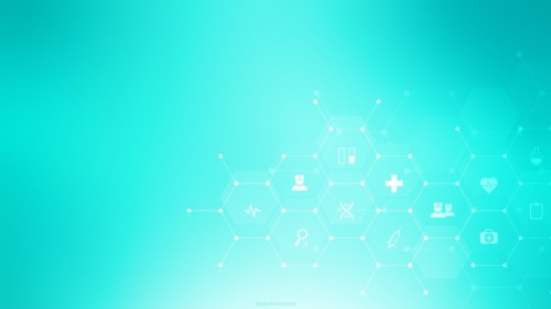 Medical Presentation Background With Teal Healthcare Icons