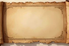 Medieval History Background for PowerPoint with Vintage Scroll Design