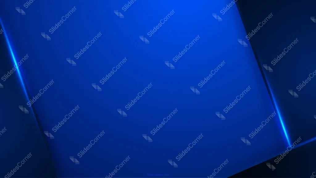 Modern PPT Background Design With Dark Blue Neon Light