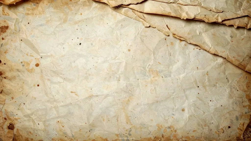 Old Paper Background For PowerPoint With Peeling Torn Layers