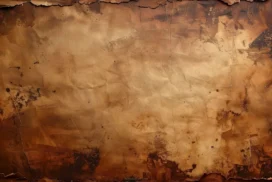 Old Paper Background for Google Slides with Torn Burnt Edges