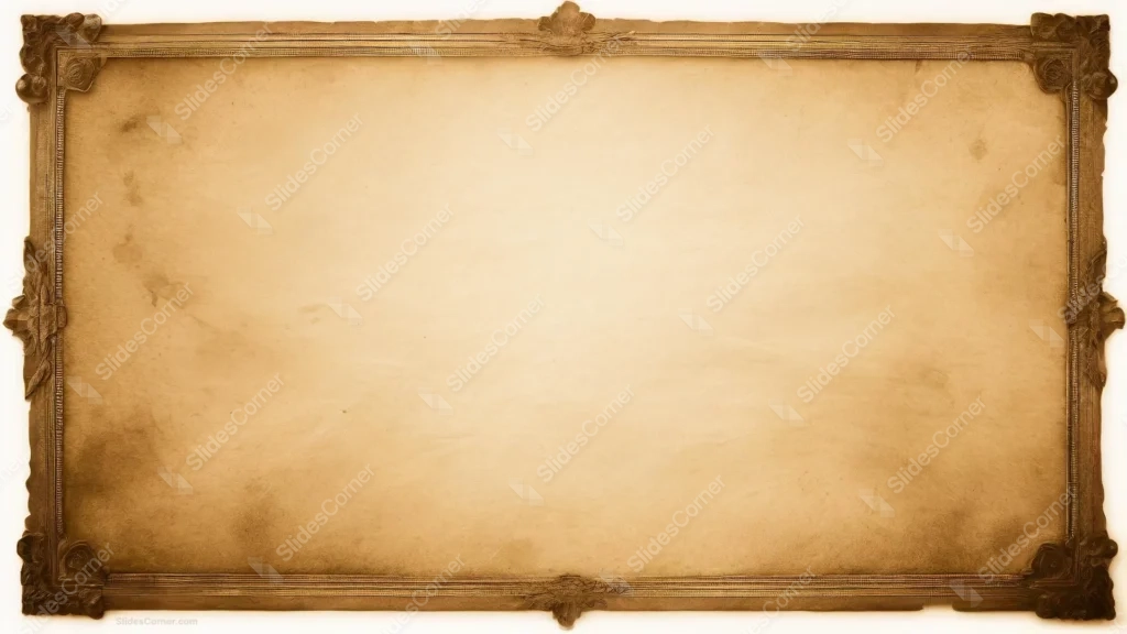 Old Paper Frame Background For Slides With A Continuous Border Old Paper Frame Background For Slides With A Continuous Border