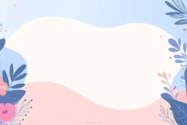 PPT Background For Kids Colorful With Navy Leaf Blooms