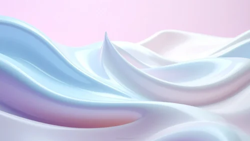 Pastel Background For PowerPoint With Glossy Silk Waves