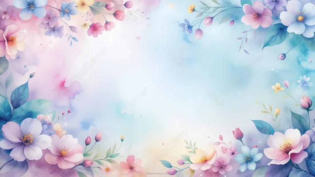 Aesthetic Floral Background For Google Slides With A Dual-Tone Wash Aesthetic Floral Background For Google Slides With A Dual-Tone Wash