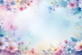 Aesthetic Floral Background For Google Slides With A Dual-Tone Wash