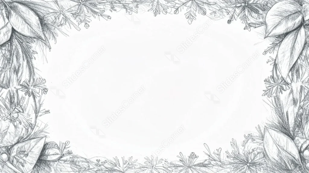 Pencil Floral Frame Background For PPT With A Hand-Drawn Botanical Border Pencil Floral Frame Background For PPT With A Hand-Drawn Botanical Border