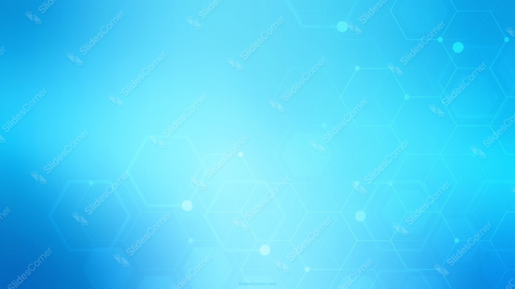 PPT Background Medical Theme With Vivid Blue Hexagon Grid