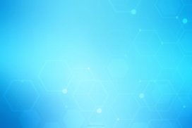 PPT Background Medical Theme With Vivid Blue Hexagon Grid