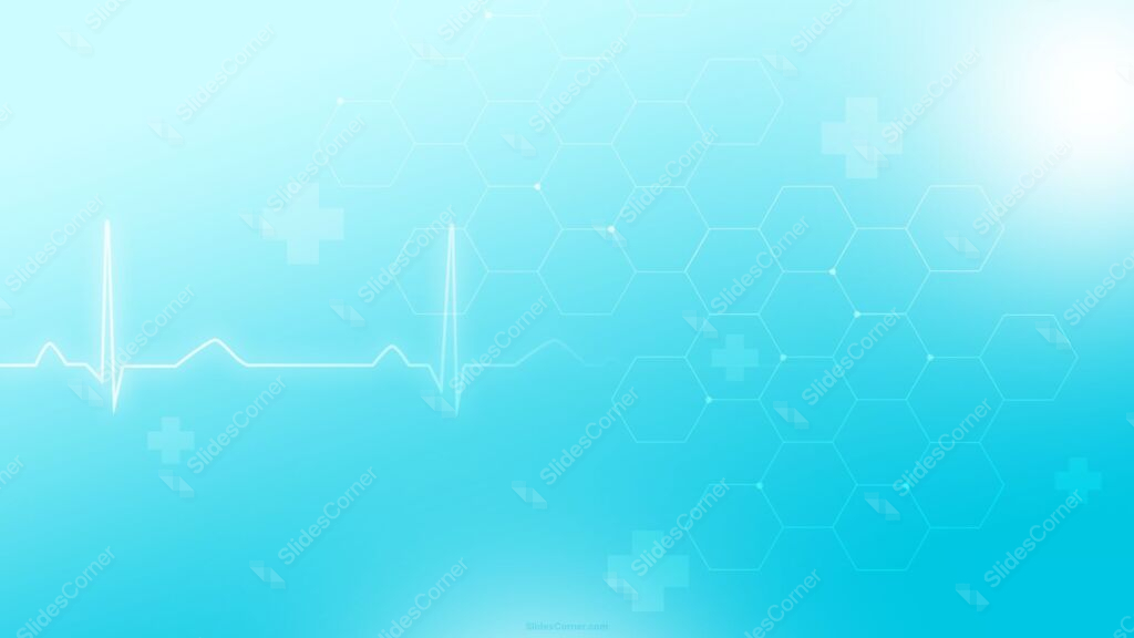 Professional Medical Background for PowerPoint with EKG Line