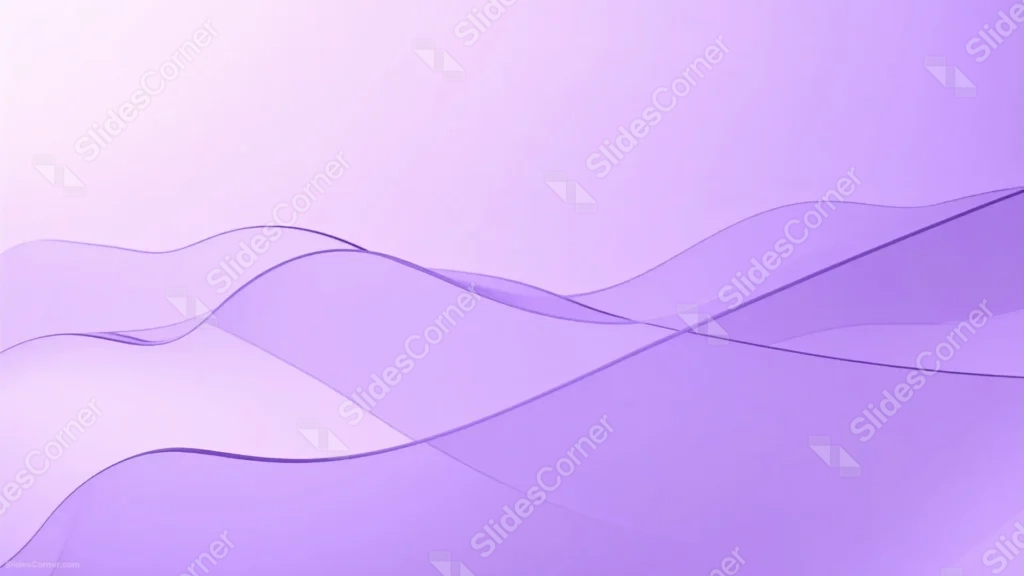 Purple Background For Slides With Flat Translucent Wave Layers