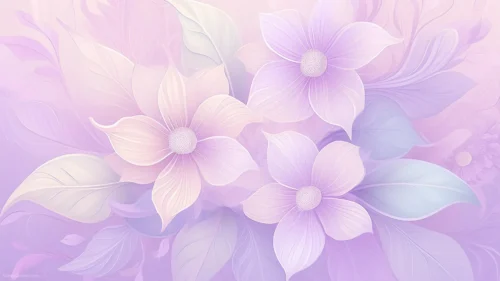 Purple Floral Background For PowerPoint With Illustrated Vein Petals Purple Floral Background For PowerPoint With Illustrated Vein Petals