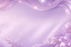 Purple Floral Background For PowerPoint With A Glassy Crystal Bloom