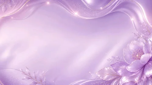 Purple Floral Background For PowerPoint With A Glassy Crystal Bloom Purple Floral Background For PowerPoint With A Glassy Crystal Bloom