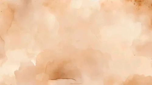 Sepia aesthetic history background for PPT with a soft warm peach watercolor wash, light cream tones, and faint rust stains near the corners