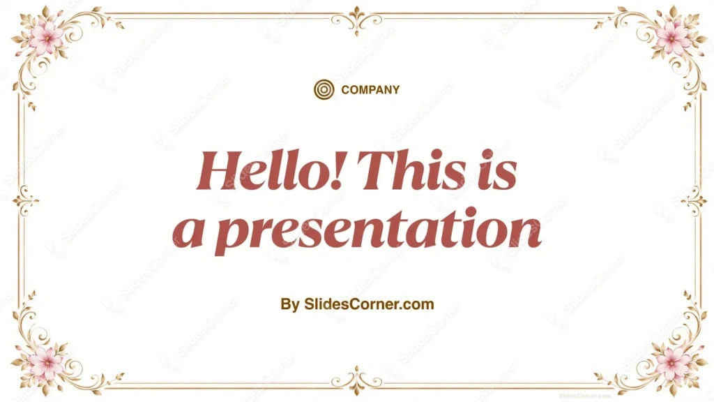 Slide Demo Elegant Rose-and-Gold History Background for Vintage Slide Decks