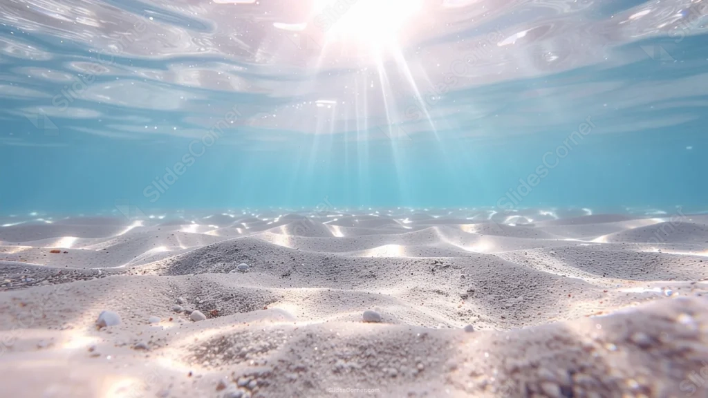 Underwater Background For PowerPoint With A Sandy Seafloor Underwater Background For PowerPoint With A Sandy Seafloor