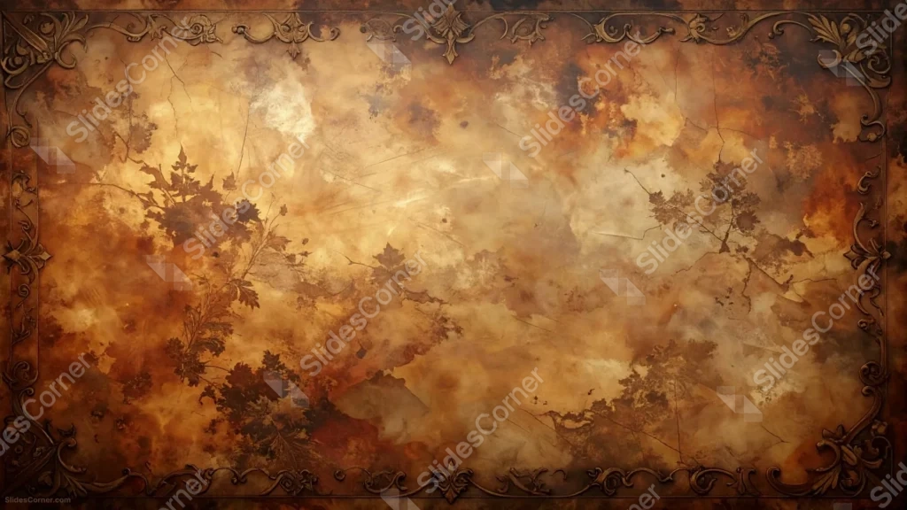 Vintage Grunge Background For PPT With An Ornate Carved Border Vintage Grunge Background For PPT With An Ornate Carved Border