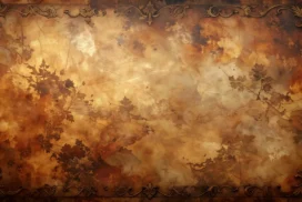 Vintage Grunge Background For PPT With An Ornate Carved Border