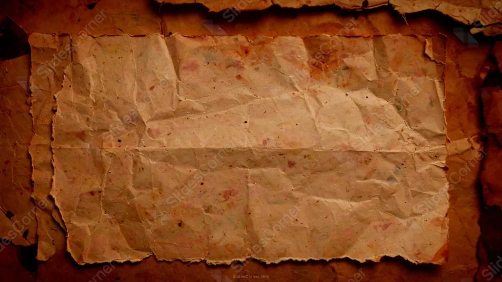 Vintage History Background For PPT With A Torn Parchment Sheet